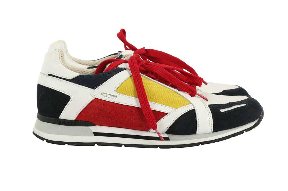 Lot 264 - Moschino Tri Colour Trainer - Size 41