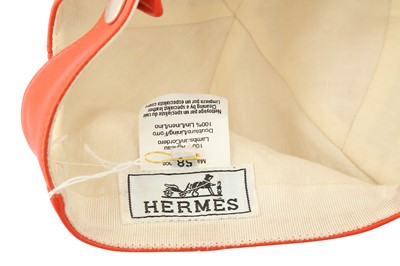 Lot 263 - Hermés Orange Oran H Logo Baseball Cap - Size 58