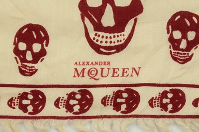 Lot 161 - Alexander McQueen Cream Skull Print Scarf