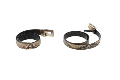 Lot 139 - Two Gucci Python Belts - Size 75