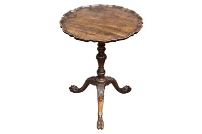 Lot 236 - A GEORGE II AND LATER MAHOGANY TRIPOD TABLE, MID 18TH CENTURY