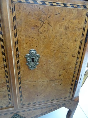 Lot 242 - A FRENCH BURR WOOD AND INLAID SECTRETAIRE A ABBATANT, LATE 19TH CENTURY