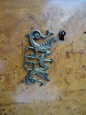 Lot 242 - A FRENCH BURR WOOD AND INLAID SECTRETAIRE A ABBATANT, LATE 19TH CENTURY