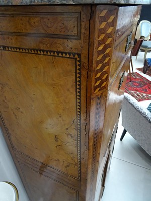 Lot 242 - A FRENCH BURR WOOD AND INLAID SECTRETAIRE A ABBATANT, LATE 19TH CENTURY