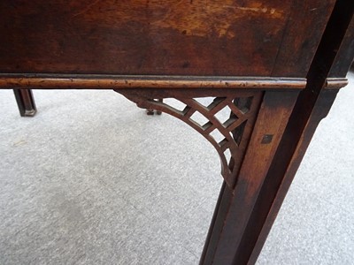 Lot 725 - A GEORGE III CHINESE CHIPPENDALE STYLE MAHOGANY ARCHITECT'S TABLE
