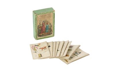 Lot 194 - A RARE COMPLETE SET OF GEORGIAN HIEROGRYPHICAL RIDDLE CARDS CIRCA 1800