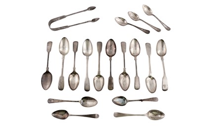 Lot 896 - A MIXED GROUP OF GEORGE IV TO EDWARDIAN STERLING SILVER FLATWARE