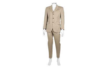 Lot 140 - Thierry Mugler Beige Wool Suit - Size 46