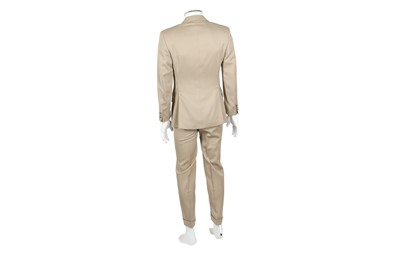 Lot 140 - Thierry Mugler Beige Wool Suit - Size 46
