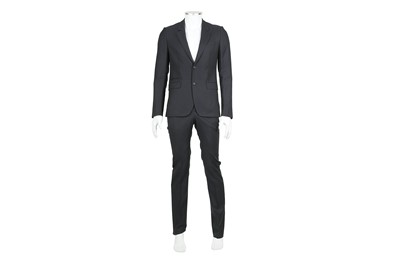 Lot 81 - Givenchy Navy Check Wool Suit  - Size 44