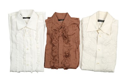 Lot 171 - Three Linen and Cotton Summer Shirts - Size 37 and 38