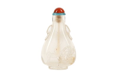 Lot 444 - A CHINESE ROCK CRYSTAL SNUFF BOTTLE