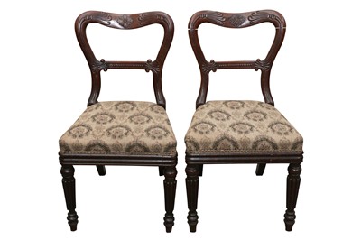 Lot 247 - A PAIR OF WILLIAM IV GILLOWS MAHOGANY SIDE CHAIRS