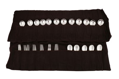Lot 434 - A mid-20th century German 800 standard silver flatware set, Bremen circa 1960 by Koch & Bergfeld