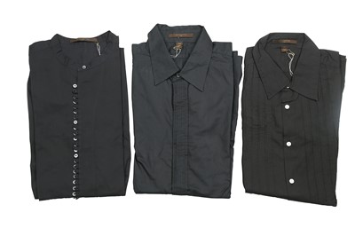Lot 251 - Three Louis Vuitton Black Cotton Shirts - Sizes XS, S and M