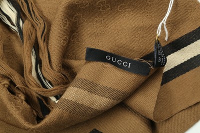 Lot 176 - Two Gucci Monogram Wool Scarves
