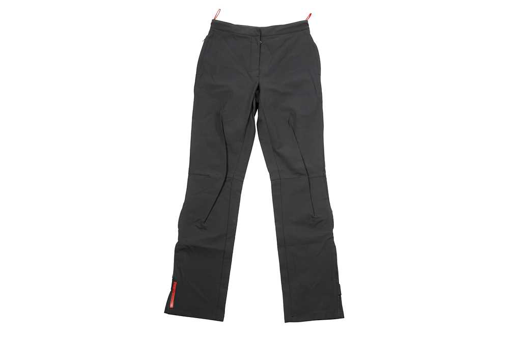 Lot 41 - Prada Slate Grey Technical Nylon Trouser - Size 42