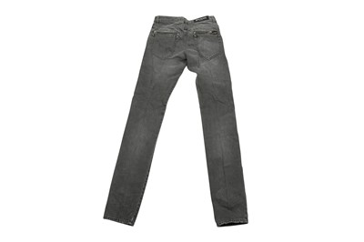 Lot 46 - Balmain Grey Distressed Biker Jeans - Size 28