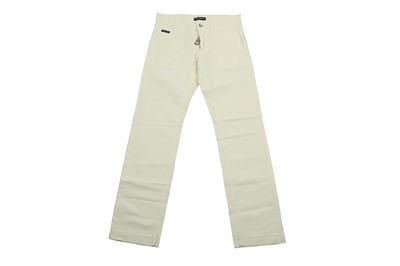 Lot 194 - Dolce & Gabbana Cream Studded Jeans - Size 44