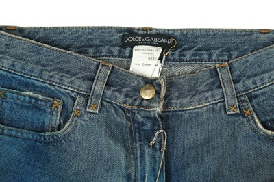 Lot 69 - Dolce & Gabbana Blue Safety Pin Punk Jeans- Size 38