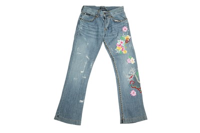 Lot 71 - Dolce & Gabbana Blue Hawaii Jeans - Size 44