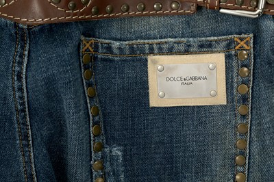 Lot 72 - Dolce & Gabbana Blue Stud Jean - Size 44