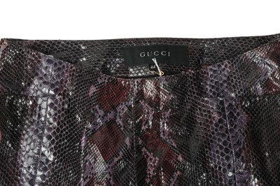 Lot 21 - Gucci Purple Python Flare Trouser - Size 44