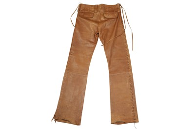 Lot 169 - Dolce & Gabbana Tan Leather Trouser - Size 44