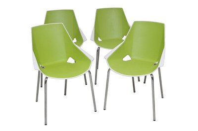 Lot 1075 - A SET OF FOUR ACTIU VIVA STACKABLE CHAIRS, 21ST CENTURY