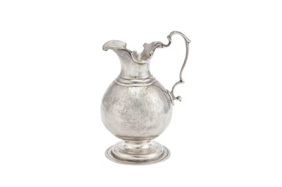 Lot 301 - AN 18TH CENTURY PROVINCIAL SILVER CASTER CONVERTED TO A CREAM JUG, CANCELLED NEWCASTLE MARKS