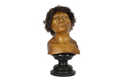 Lot 32 - A LATE 19TH / EARLY 20TH CENTURY WAX HEAD OF A NEANDERTHAL MAN