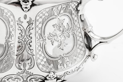 Lot 613 - A Victorian sterling silver four-piece tea and coffee service, London 1847 by Daniel and Charles Houle