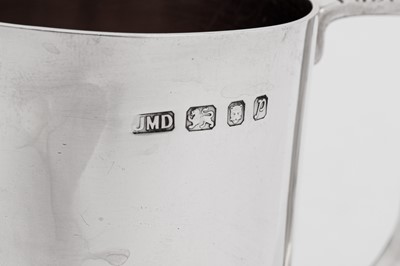 Lot 532 - A heavy Elizabeth II Modernist sterling silver milk jug, London 1970 by John Michael Driver