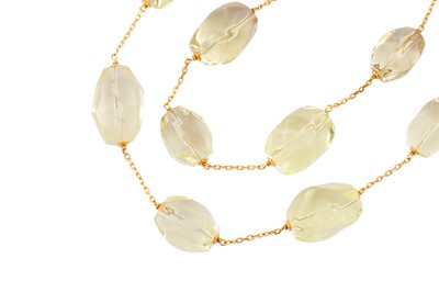 Lot 174 - A citrine necklace