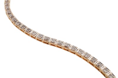 Lot 168 - A diamond line bracelet