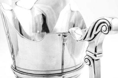 Lot 414 - A pair of early 20th century French 950 standard silver ewers, Paris circa 1920 by Jacques Risler (reg. 19th October 1920, biff. 7th feb 1927)