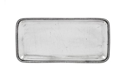 Lot 263 - A mid-20th century Egyptian 900 standard silver tray, Cairo 1945