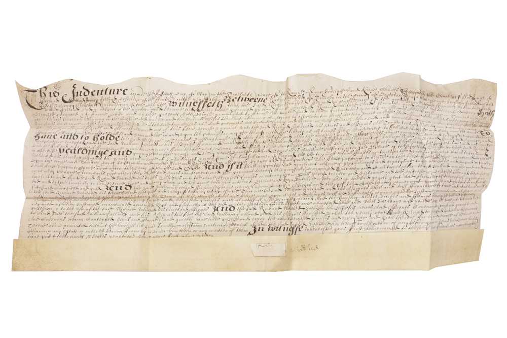 Lot 45 - Restoration Interest- Indenture from the Reign of Charles II