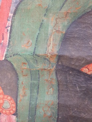 Lot 247 - A LARGE THANGKA OF SIMHAVAKTRA DAIKINI.