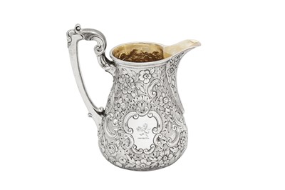 Lot 597 - A Victorian sterling silver milk jug, London 1856 by Edward & John Barnard