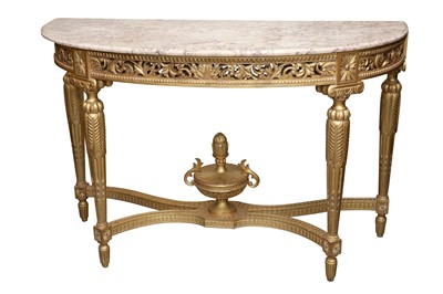 Lot 191 - THE CLASSIC CHAIR COMPANY, A 'LOUIS XVI CONSOLE' TABLE, LATE 20TH CENTURY