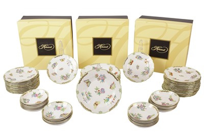 Lot 232 - A PART SET OF HEREND VICTORIA PATTERN PORCELAIN, LATE 20TH CENTURY