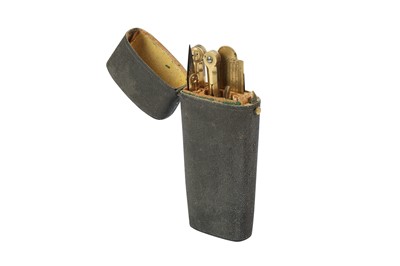 Lot 150 - A SHAGREEN ETUI CASE, EARLY 19TH CENTURY