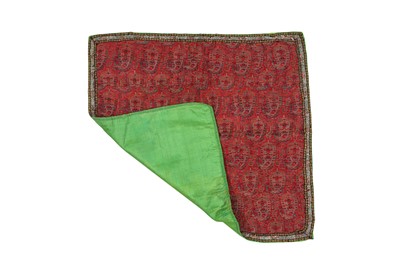 Lot 151 - A PANEL OF JAMUVAR SHAWL CLOTH AND TWO TERMEH PANELS