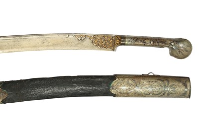 Lot 422 - A BALKAN YATAGHAN SWORD WITH SCABBARD