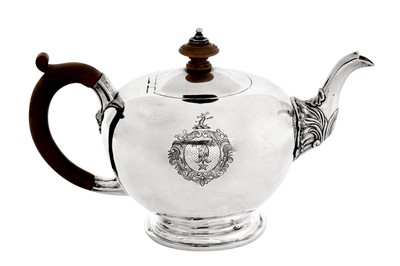 Lot 668 - A George III sterling silver teapot, London 1815 by Robert Garrard I (reg. 11th Aug 1802)