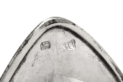 Lot 669 - A George III sterling silver teapot on stand, London 1795 by Peter and Ann Bateman, overstruck by George Gray