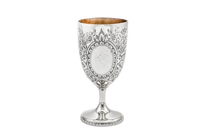 Lot 600 - A Victorian provincial sterling silver goblet, Exeter possibly 1875 by Josiah Williams & Co