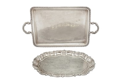 Lot 297 - TWO 20TH CENTURY SPANISH SILVER TRAYS