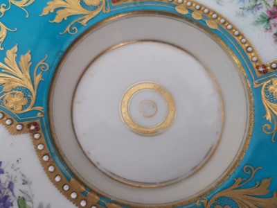 Lot 88 - A SEVRES STYLE TREMBLEUSE CUP AND SAUCER, 19TH CENTURY
